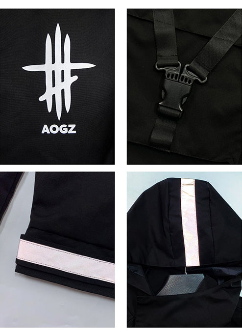 Reflective Zipper Cargo Jacket